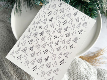 1 Sheet, Approx 13x90cm, Christmas Print Water Decal Image Transfer for Polymer Clay / Ceramics